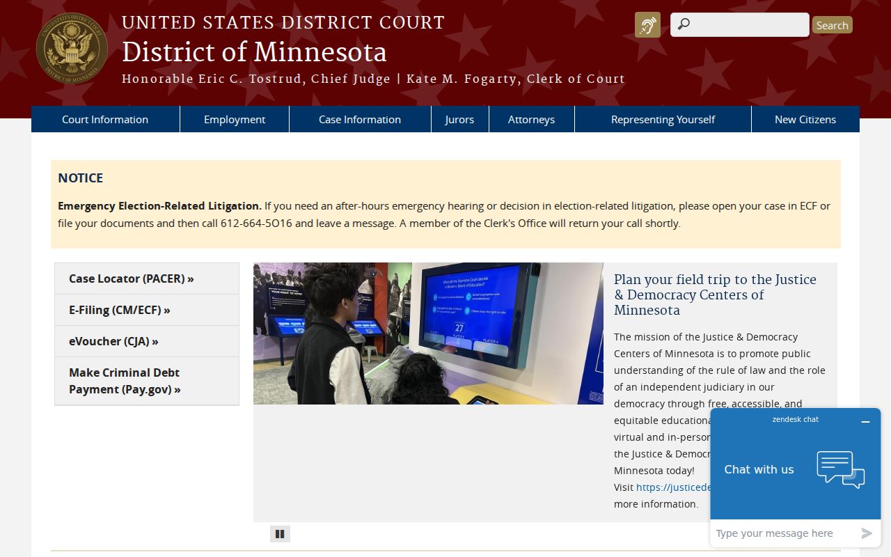 United States District Court for Minnesota source distinguishing Hector state court records from federal records